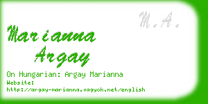 marianna argay business card